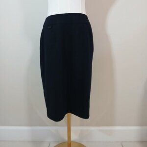 Calvin Klein Pencil Skirt Lined Women’s Size 6 Navy Back Zipper Closure Like New